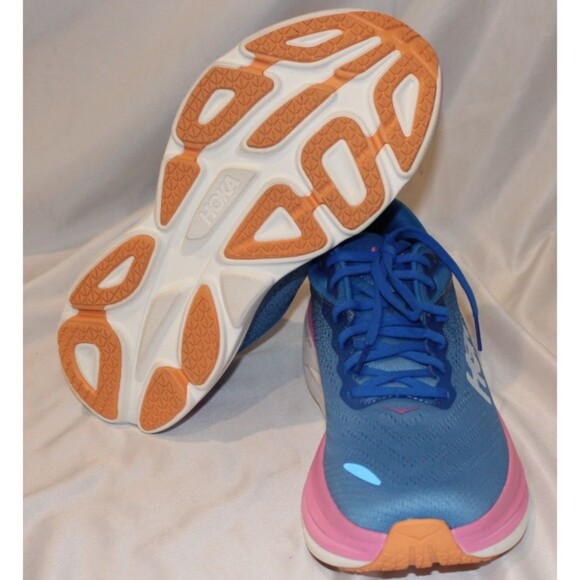 NIB Hoka One Women's Bondi 8 CSAA BLUE PINK RUNNING SNEAKERS SZ 11 WIDE NIB - Picture 6 of 6